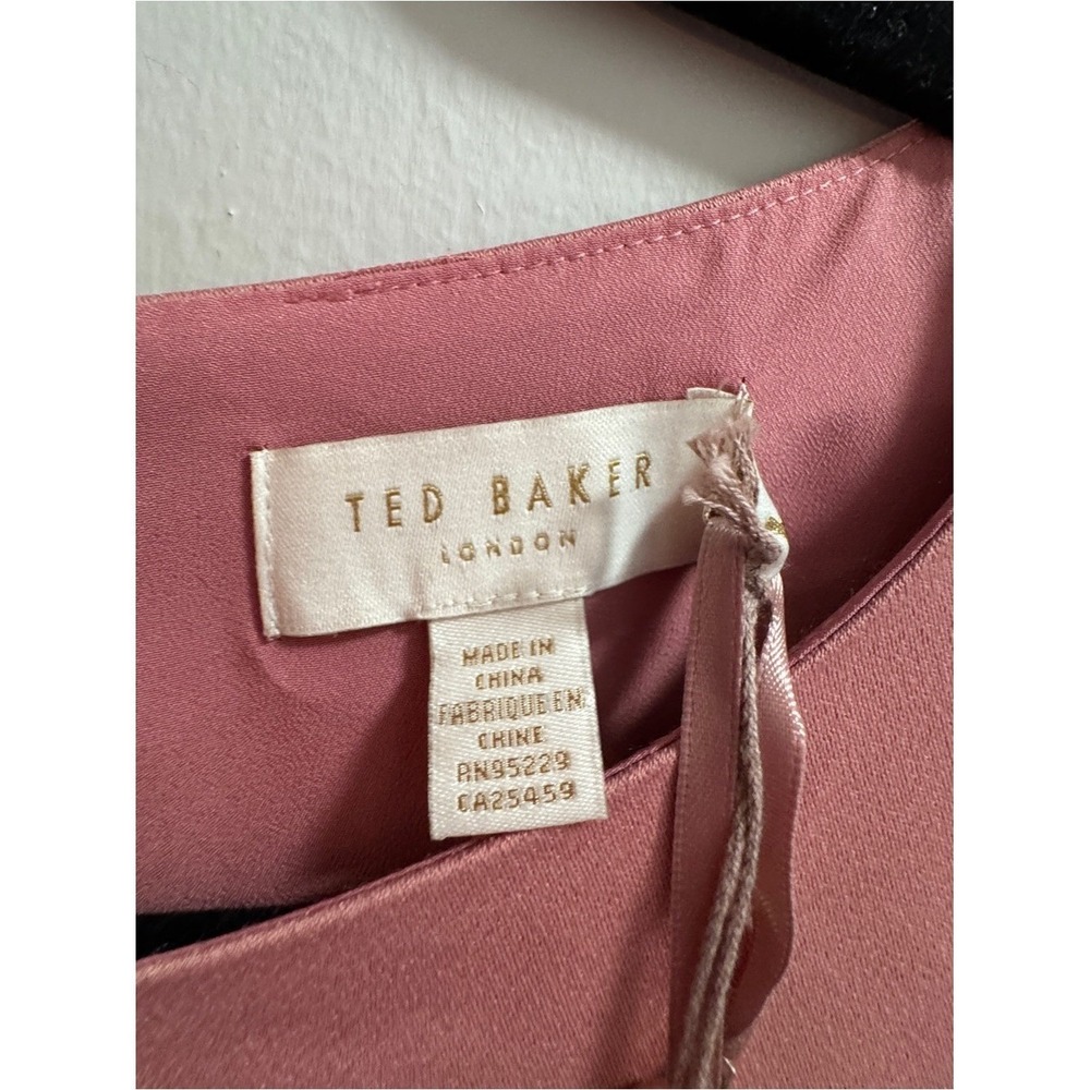 Ted Baker Eicio Ruffled Tunic Cocktail Dress In Pink Sz 0 - Picture 4 of 8